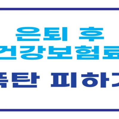 퇴직 후 건강보험