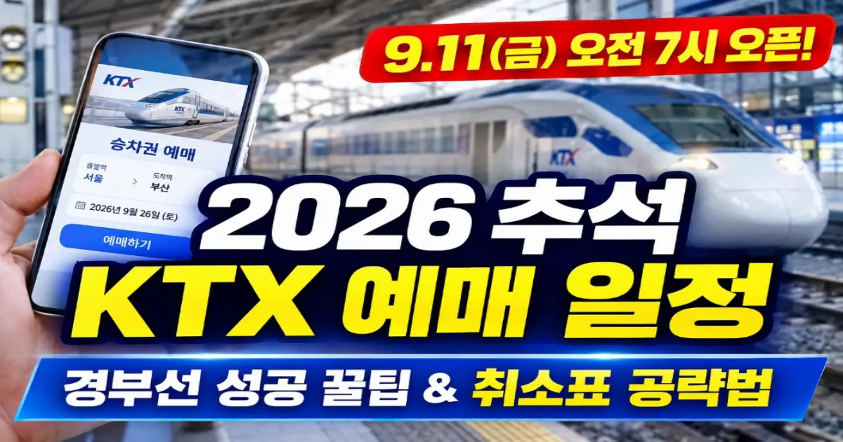 2026 추석 경부선 KTX