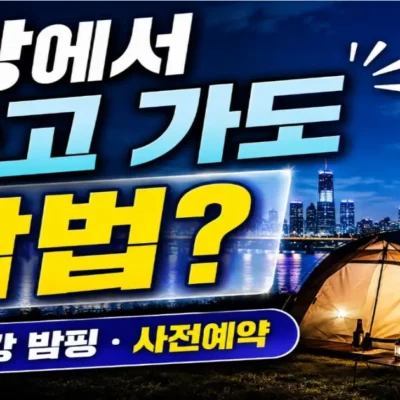 2026 한강 밤핑 사전예약, 예약 사이트, 후기, 여의도 및 뚝섬 총정리