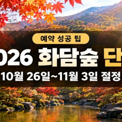 2026 화담숲 단풍 절정 시기(10월말~11월초) 실제 방문 후기 총정리