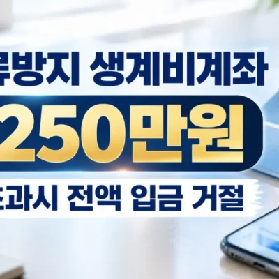 전국민 생계비계좌 입금한도 250만원 개편 내용과 최신 가입 조건 총정리